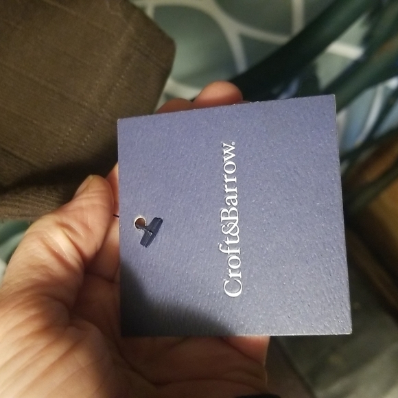 2 for $20 Men's Medium Olive Brown with Gray collar shirt - Picture 2 of 3